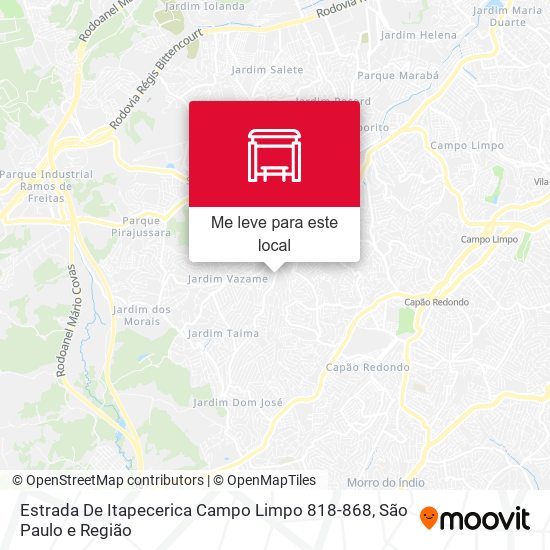Estrada De Itapecerica Campo Limpo 818-868 mapa