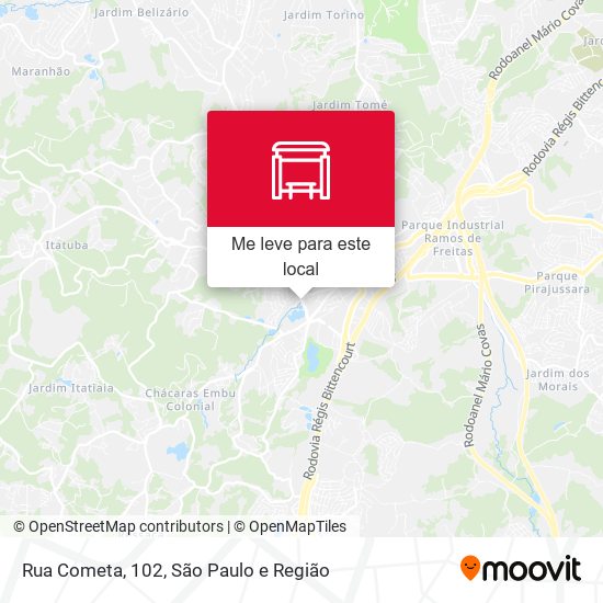 Rua Cometa, 102 mapa