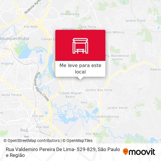 Rua Valdemiro Pereira De Lima- 529-829 mapa
