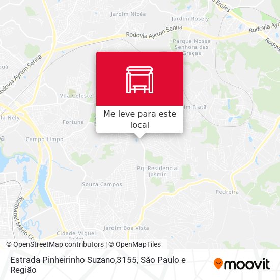 Estrada Pinheirinho Suzano,3155 mapa