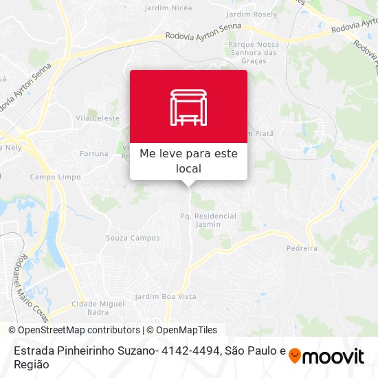 Estrada Pinheirinho Suzano- 4142-4494 mapa