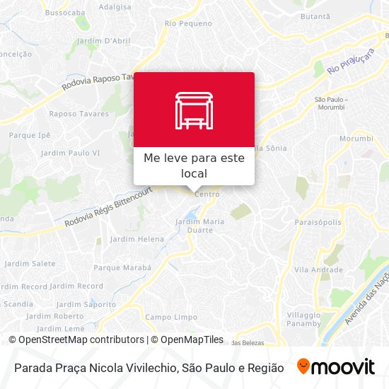 Parada Praça Nicola Vivilechio mapa