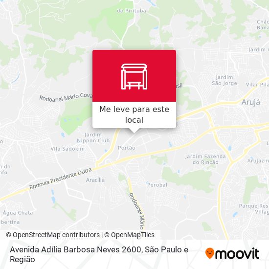 Avenida Adília Barbosa Neves 2600 mapa