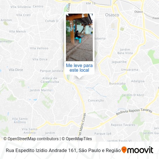 Rua Espedito Izídio Andrade 161 mapa