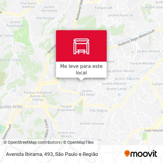 Avenida Ibirama, 493 mapa