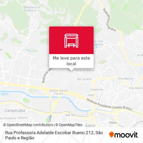 Rua Professora Adelaíde Escobar Bueno 212 mapa