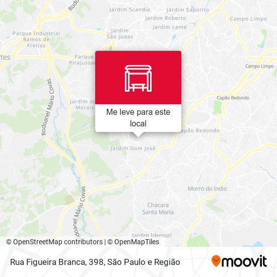 Rua Figueira Branca, 398 mapa