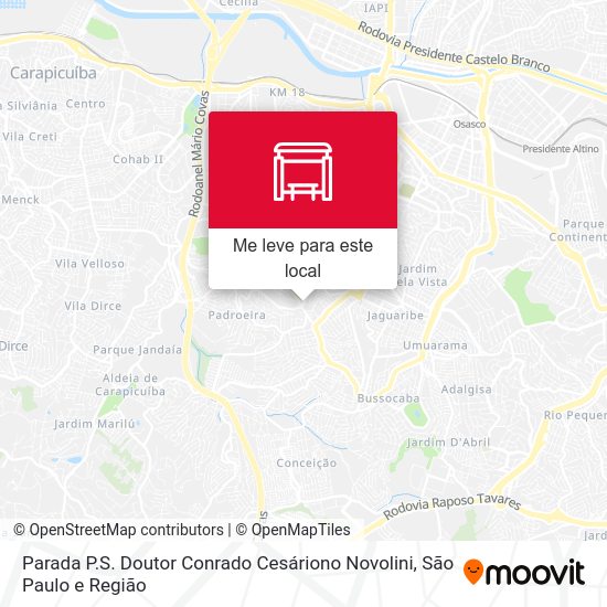Parada P.S. Doutor Conrado Cesáriono Novolini mapa