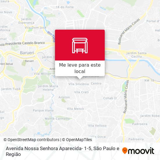 Avenida Nossa Senhora Aparecida- 1-5 mapa