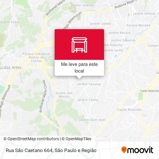 Rua São Caetano 664 mapa