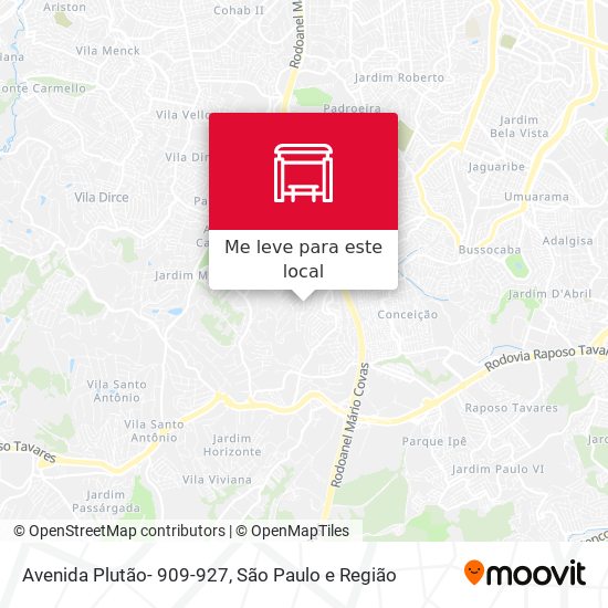 Avenida Plutão- 909-927 mapa
