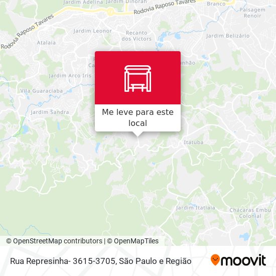 Rua Represinha- 3615-3705 mapa