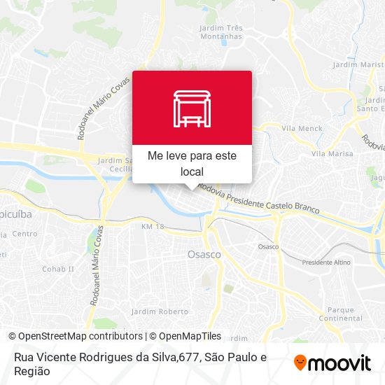 Rua Vicente Rodrigues da Silva,677 mapa