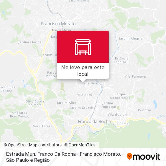 Estrada Mun. Franco Da Rocha - Francisco Morato mapa