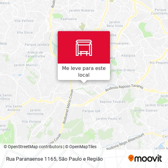 Rua Paranaense 1165 mapa