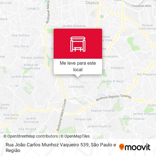 Rua João Carlos Munhoz Vaqueiro 539 mapa