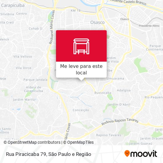 Rua Piracicaba 79 mapa