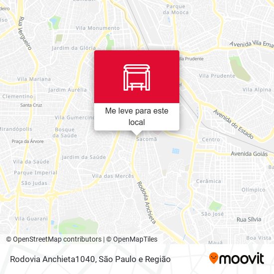 Rodovia Anchieta1040 mapa