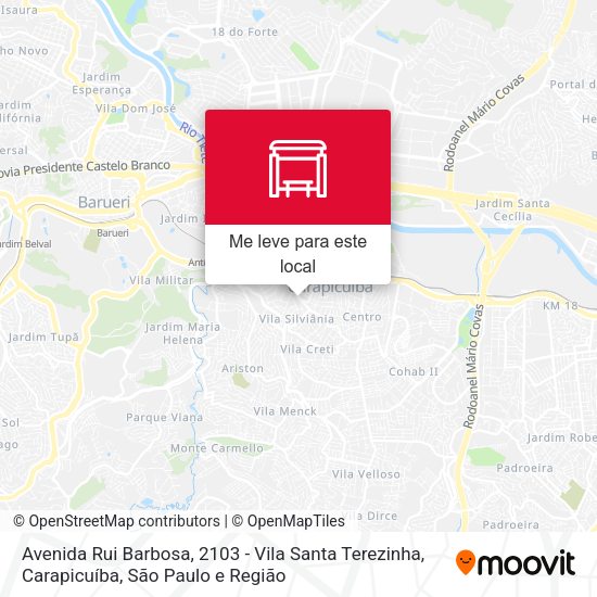 Avenida Rui Barbosa, 2103 - Vila Santa Terezinha, Carapicuíba mapa