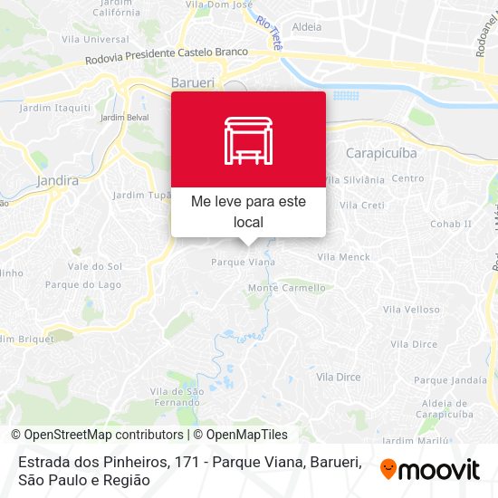 Estrada dos Pinheiros, 171 - Parque Viana, Barueri mapa