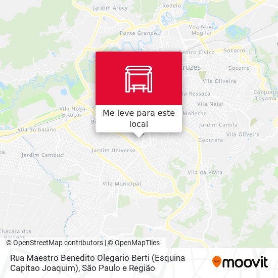 Rua Maestro Benedito Olegario Berti (Esquina Capitao Joaquim) mapa