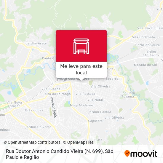 Rua Doutor Antonio Candido Vieira (N. 699) mapa