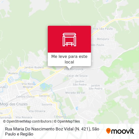 Rua Maria Do Nascimento Boz Vidal (N. 421) mapa