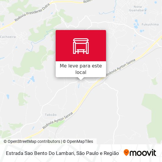 Estrada Sao Bento Do Lambari mapa