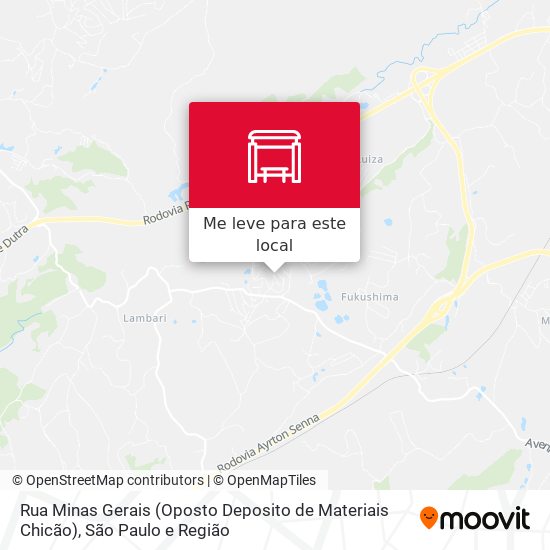 Rua Minas Gerais (Oposto Deposito de Materiais Chicão) mapa