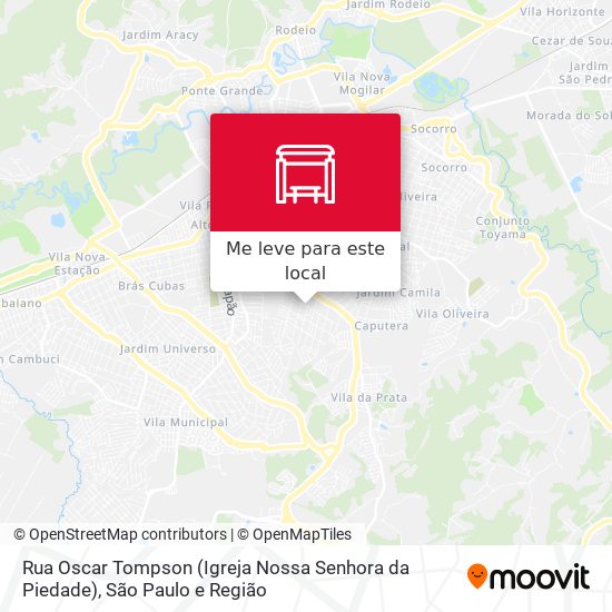 Rua Oscar Tompson (Igreja Nossa Senhora da Piedade) mapa