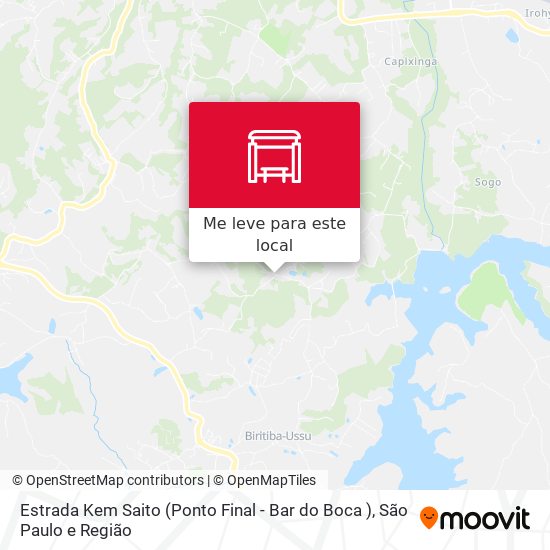 Estrada Kem Saito (Ponto Final - Bar do Boca ) mapa