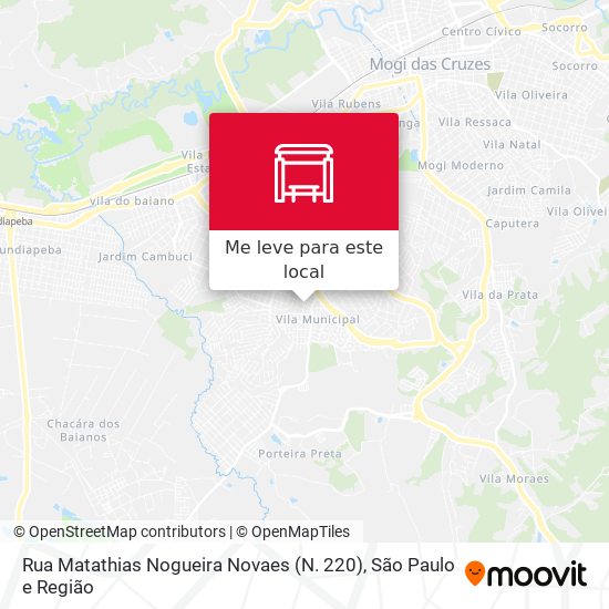 Rua Matathias Nogueira Novaes (N. 220) mapa