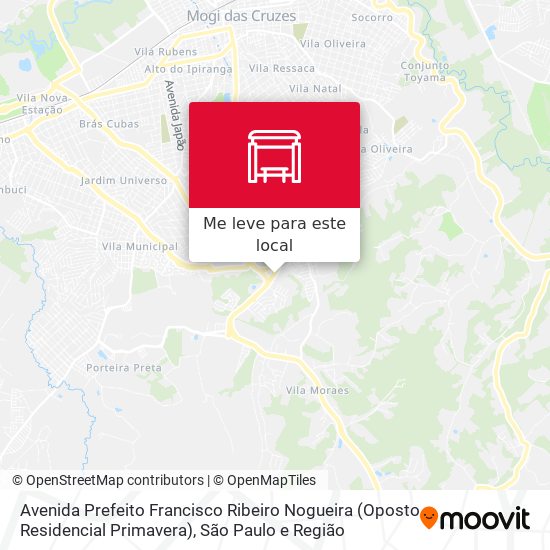 Avenida Prefeito Francisco Ribeiro Nogueira (Oposto Residencial Primavera) mapa