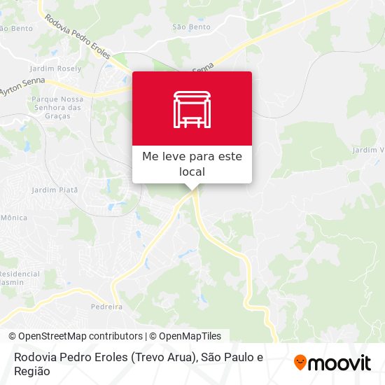 Rodovia Pedro Eroles (Trevo Arua) mapa