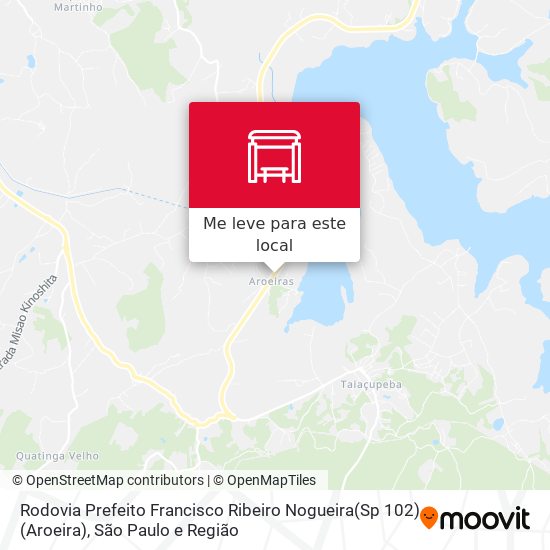 Rodovia Prefeito Francisco Ribeiro Nogueira(Sp 102) (Aroeira) mapa