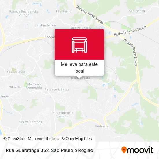Rua Guaratinga 362 mapa