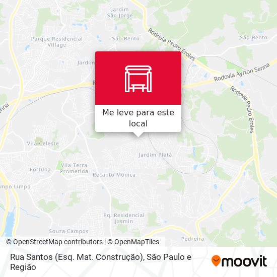 Rua Santos (Esq. Mat. Construção) mapa