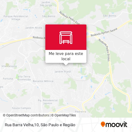 Rua Barra Velha,10 mapa