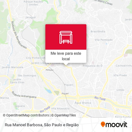 Rua Manoel Barbosa mapa