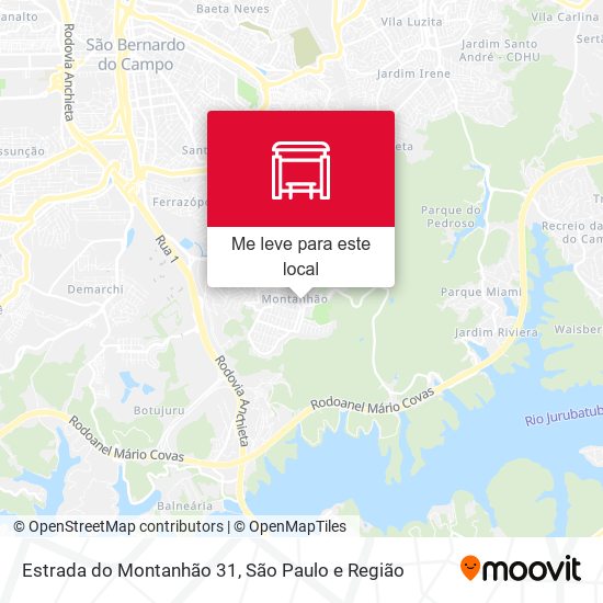 Estrada do Montanhão 31 mapa