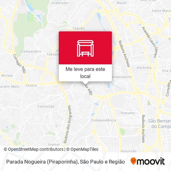 Parada Nogueira (Piraporinha) mapa
