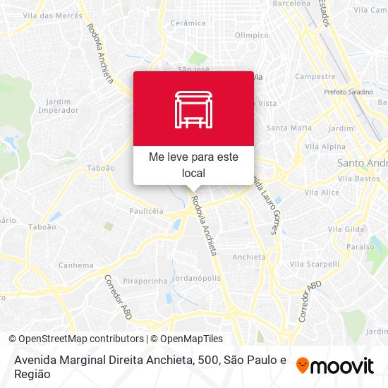 Avenida Marginal Direita Anchieta, 500 mapa