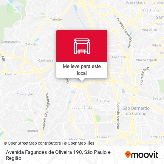 Avenida Fagundes de Oliveira 190 mapa