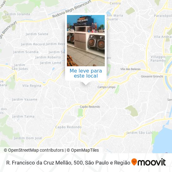 R. Francisco da Cruz Mellão, 500 mapa