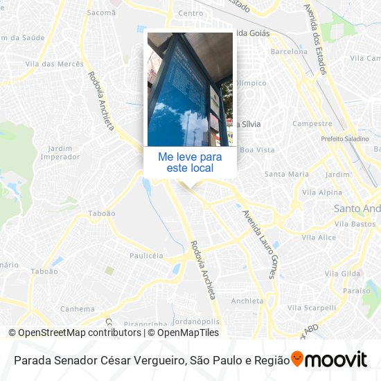 Parada Senador César Vergueiro mapa