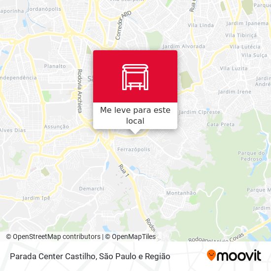 Parada Center Castilho mapa