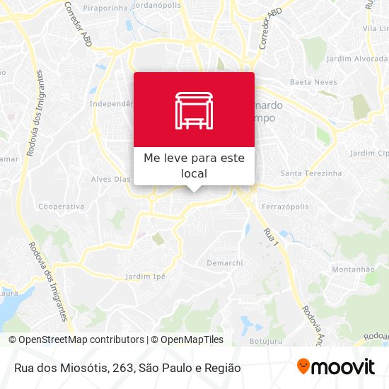 Rua dos Miosótis, 263 mapa