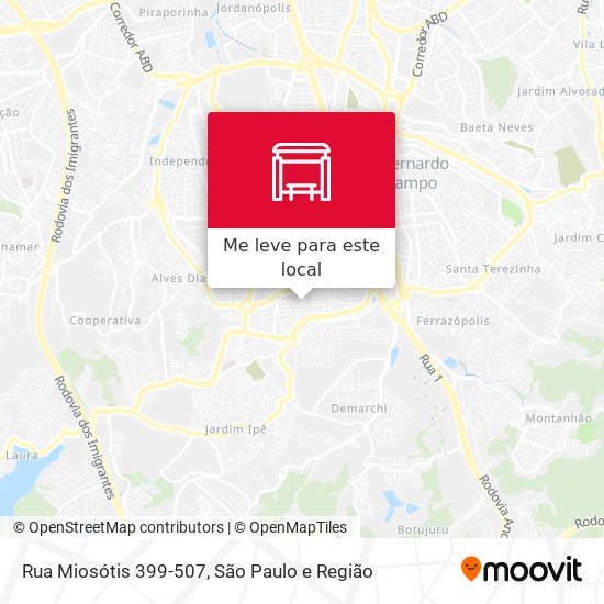 Rua Miosótis 399-507 mapa