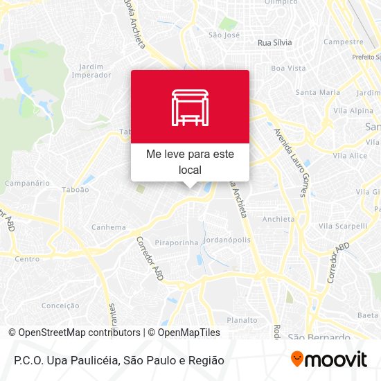P.C.O. Upa Paulicéia mapa