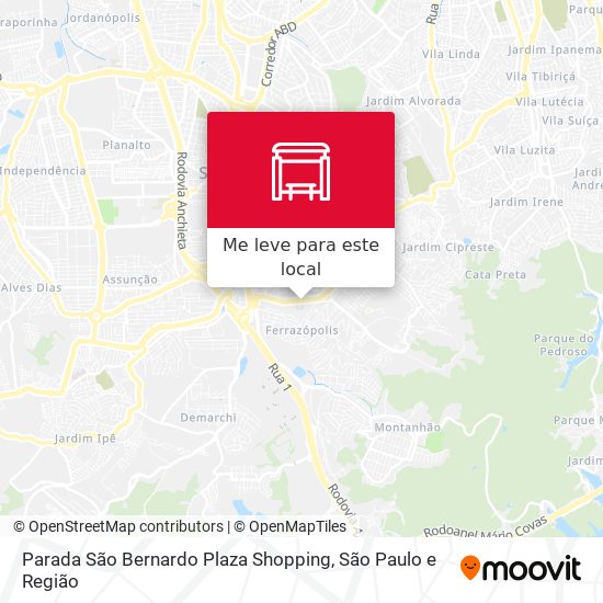 Parada São Bernardo Plaza Shopping mapa
